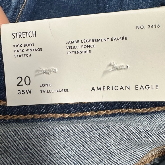 New American Eagle Kick Boot 20 Long Women's Jeans - Picture 5 of 5